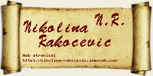 Nikolina Rakočević vizit kartica